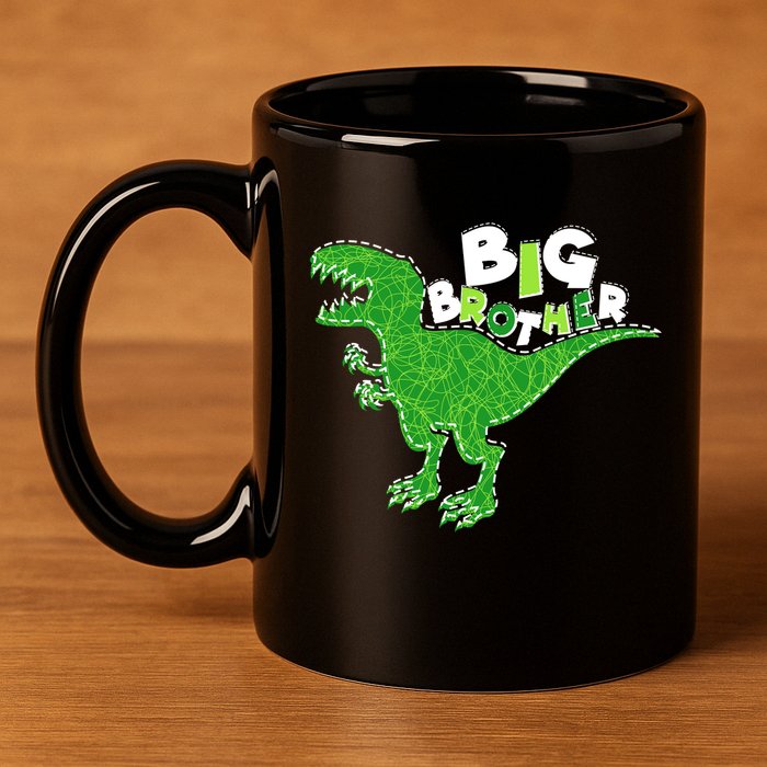 Cute Big Brother T-Rex Dinosaur 11oz C Handle Ceramic Mug