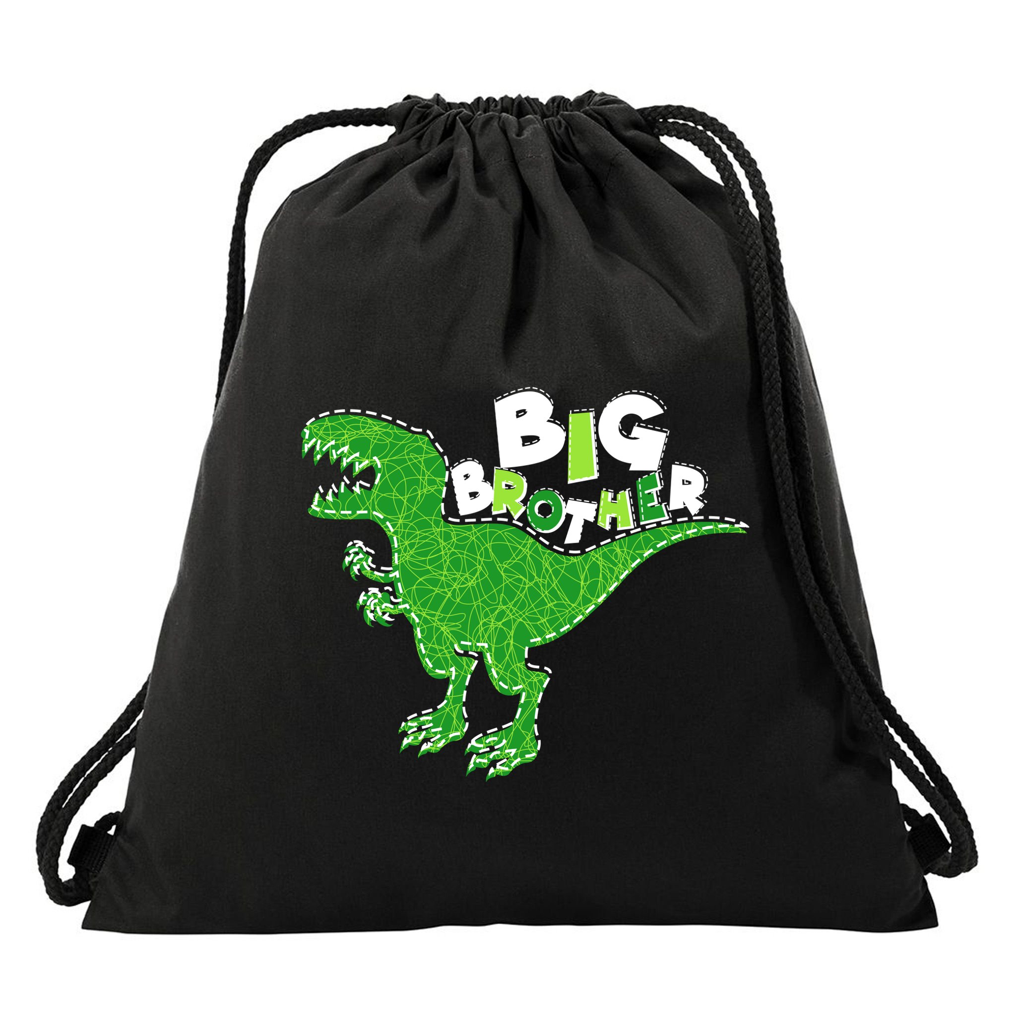 Cute Big Brother T-Rex Dinosaur Drawstring Bag