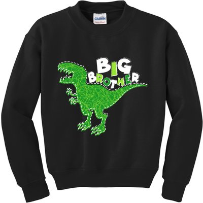 Cute Big Brother T-Rex Dinosaur Kids Sweatshirt
