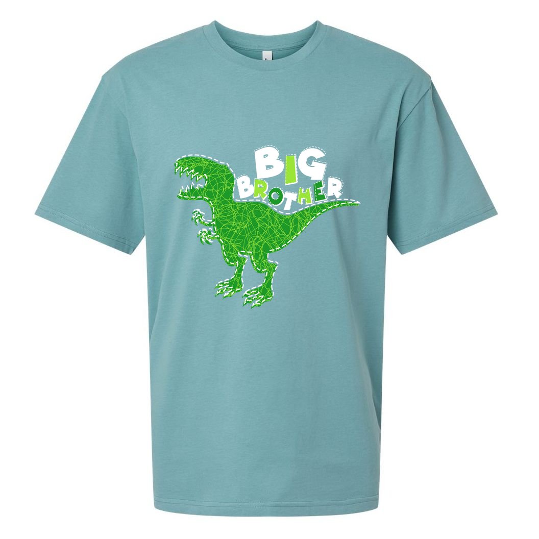 Cute Big Brother T-Rex Dinosaur Sueded Cloud Jersey T-Shirt