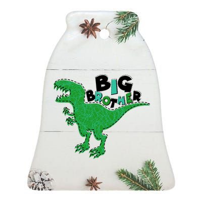 Cute Big Brother T-Rex Dinosaur Ceramic Bell Ornament