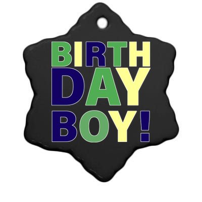 Cute Birthday Boy! Ceramic Star Ornament