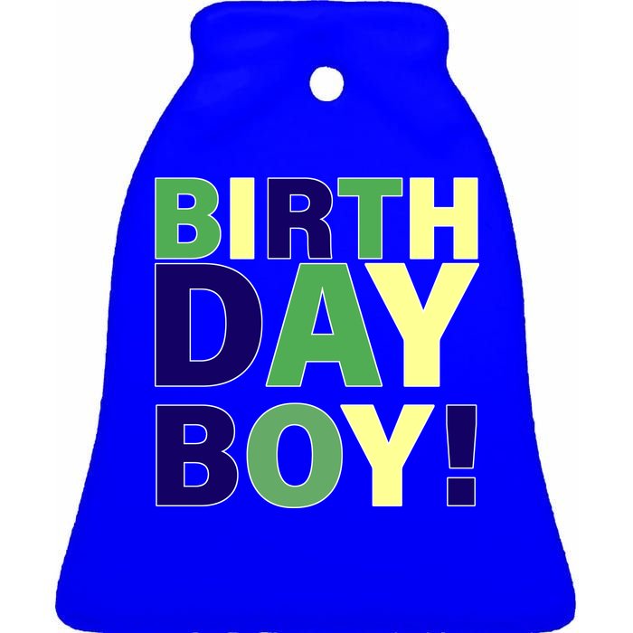 Cute Birthday Boy! Ceramic Bell Ornament