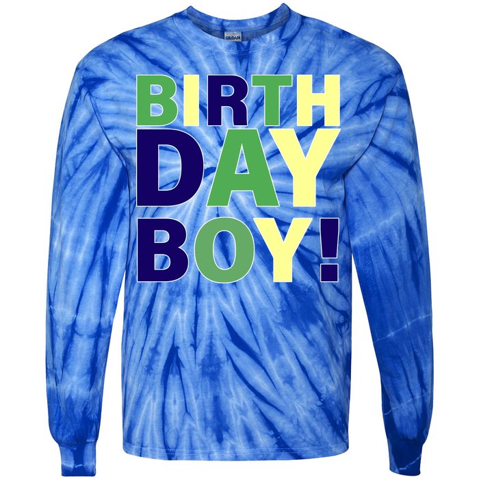 Cute Birthday Boy! Tie-Dye Long Sleeve Shirt