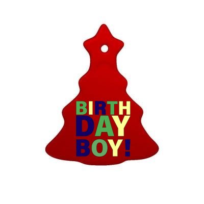 Cute Birthday Boy! Ceramic Tree Ornament