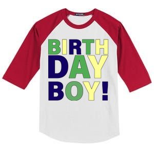 Cute Birthday Boy! Kids Colorblock Raglan Jersey