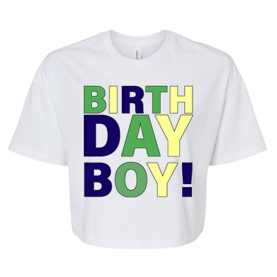 Cute Birthday Boy! Bella+Canvas Jersey Crop Tee