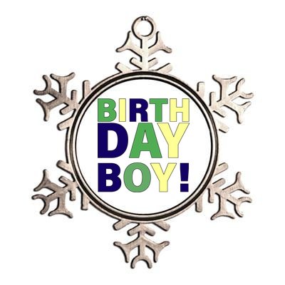 Cute Birthday Boy! Metallic Star Ornament