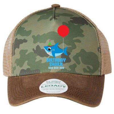 Cute Birthday Shark Doo Doo Doo  Legacy Tie Dye Trucker Hat