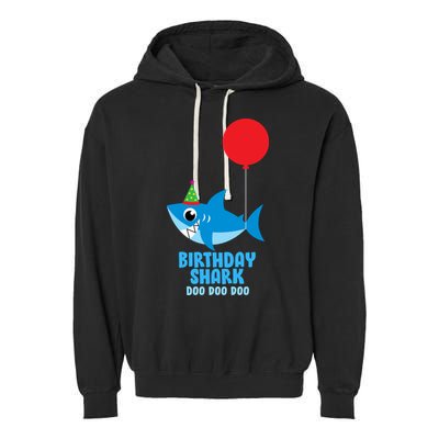 Cute Birthday Shark Doo Doo Doo  Garment-Dyed Fleece Hoodie