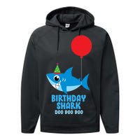 Cute Birthday Shark Doo Doo Doo  Performance Fleece Hoodie