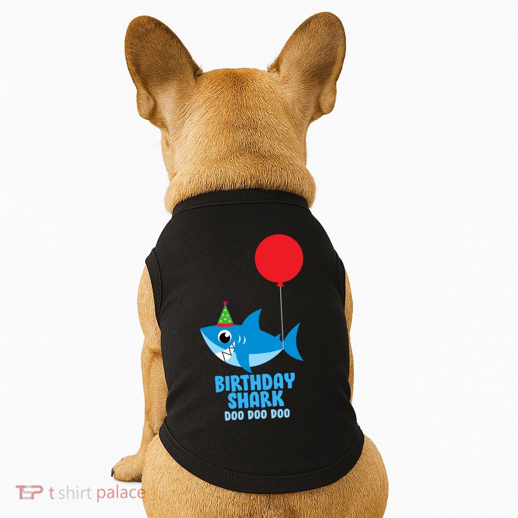 Cute Birthday Shark Doo Doo Doo  Doggie Tank
