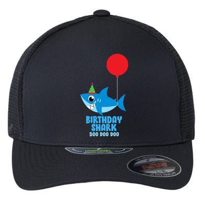 Cute Birthday Shark Doo Doo Doo  Flexfit Unipanel Trucker Cap