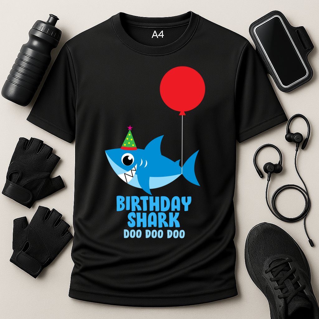 Cute Birthday Shark Doo Doo Doo  Performance Shirt