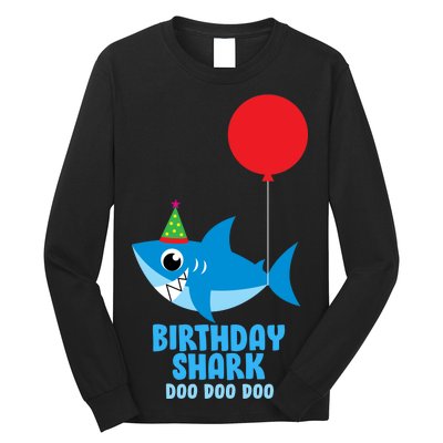 Cute Birthday Shark Doo Doo Doo  Long Sleeve Shirt