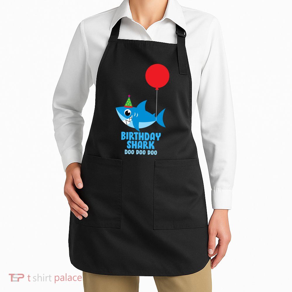 Cute Birthday Shark Doo Doo Doo  Apron
