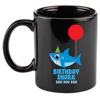 Cute Birthday Shark Doo Doo Doo  11oz C Handle Ceramic Mug
