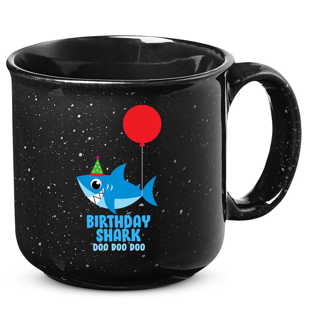 Cute Birthday Shark Doo Doo Doo  15oz Campfire Ceramic Mug