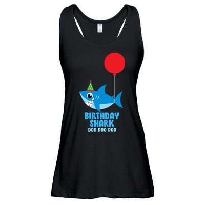 Cute Birthday Shark Doo Doo Doo  Ladies Essential Flowy Tank