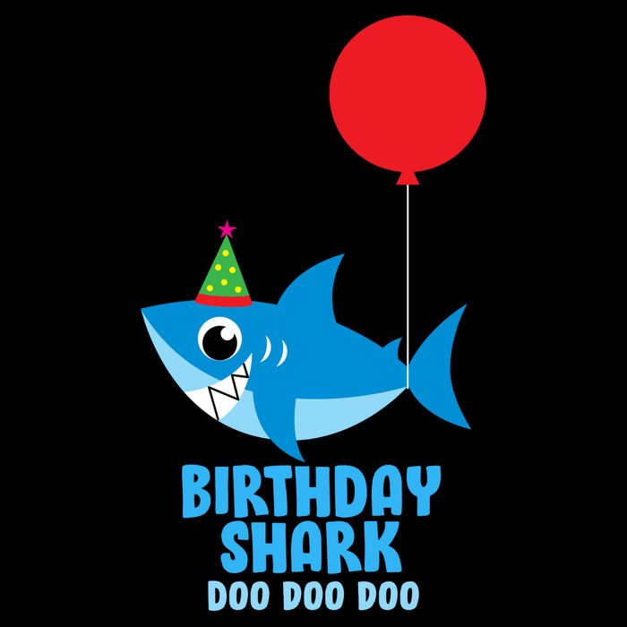 Cute Birthday Shark Doo Doo Doo  Flat Bill Trucker Hat