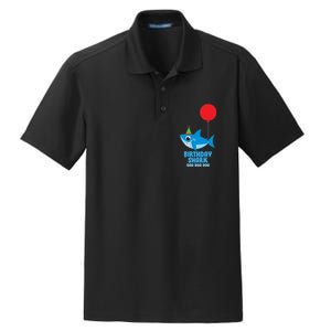 Cute Birthday Shark Doo Doo Doo  Dry Zone Grid Polo