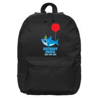 Cute Birthday Shark Doo Doo Doo  16 in Basic Backpack