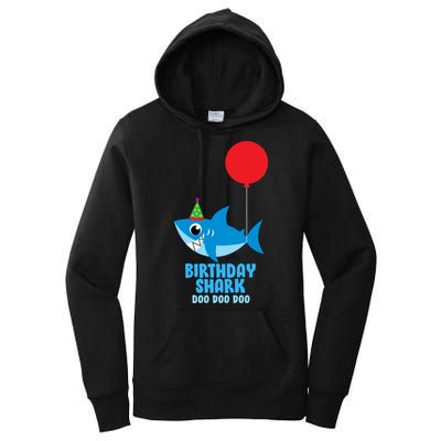 Cute Birthday Shark Doo Doo Doo  Women's Pullover Hoodie