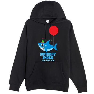 Cute Birthday Shark Doo Doo Doo  Premium Pullover Hoodie