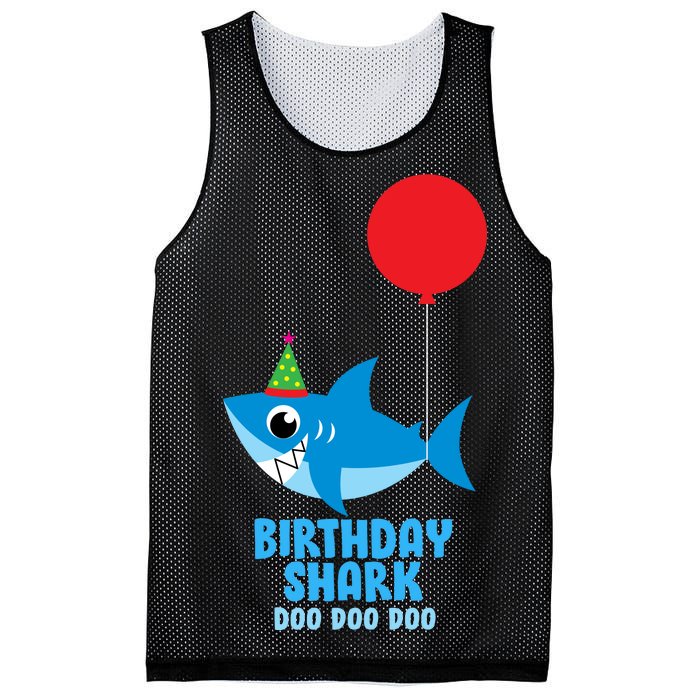 Cute Birthday Shark Doo Doo Doo  Mesh Reversible Basketball Jersey Tank