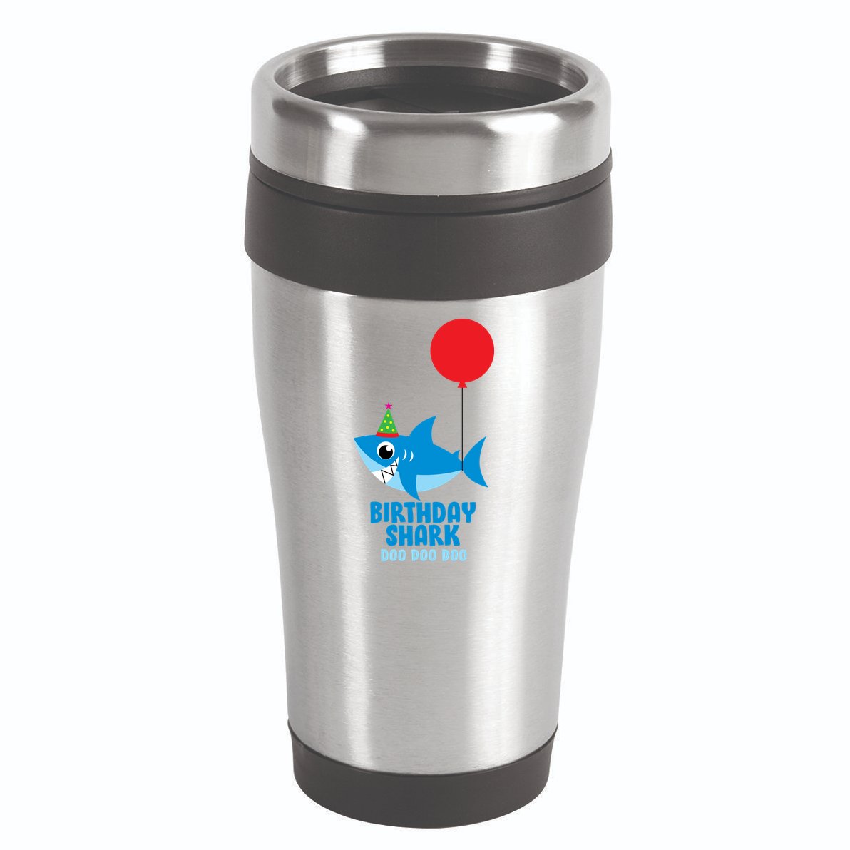 Cute Birthday Shark Doo Doo Doo  16oz Travel Tumbler