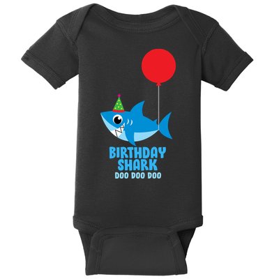 Cute Birthday Shark Doo Doo Doo  Baby Bodysuit