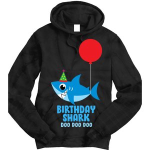 Cute Birthday Shark Doo Doo Doo  Tie Dye Hoodie