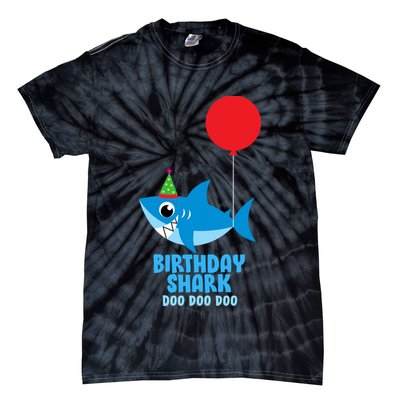 Cute Birthday Shark Doo Doo Doo  Tie-Dye T-Shirt
