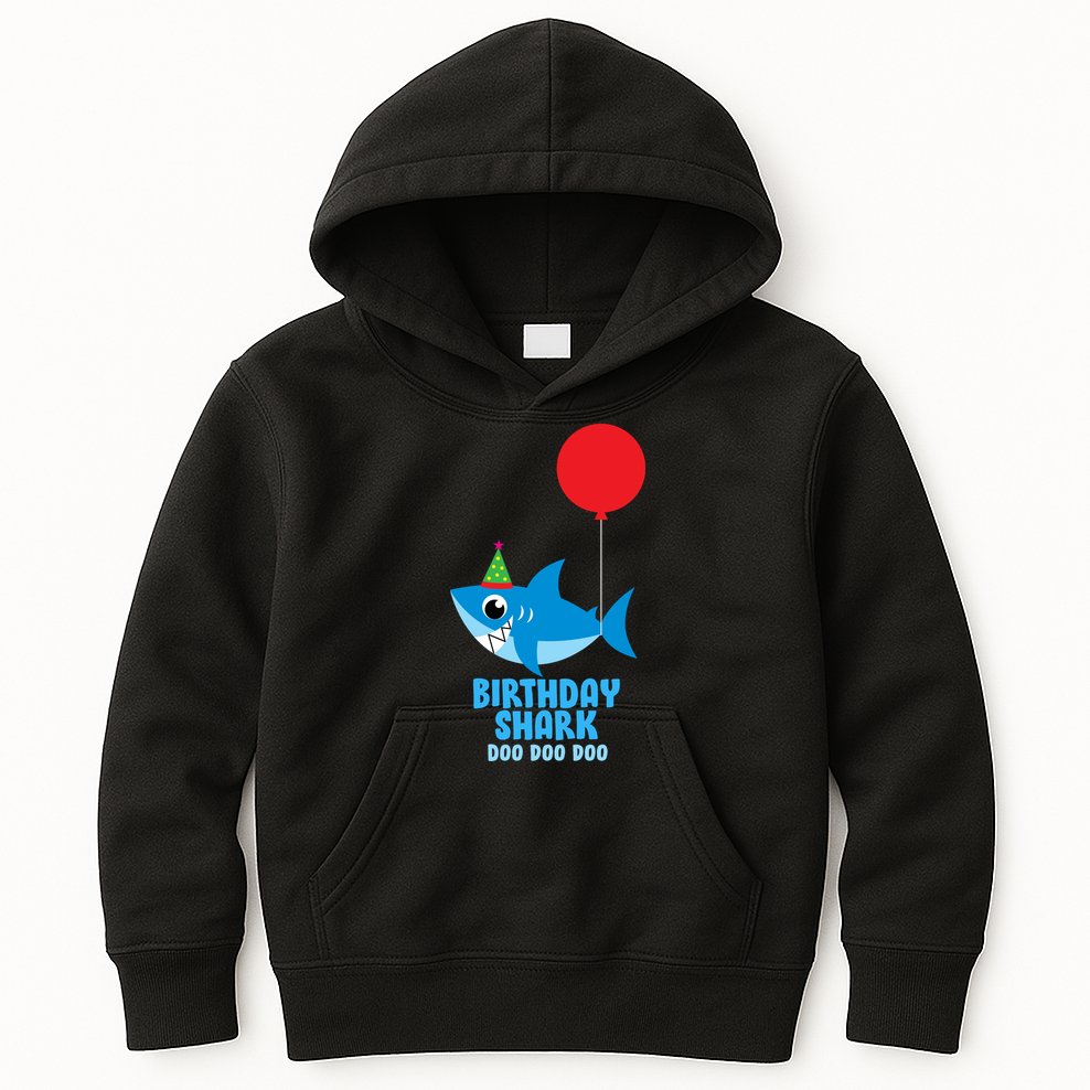 Cute Birthday Shark Doo Doo Doo  Kids Hoodie