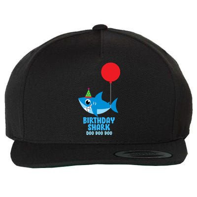 Cute Birthday Shark Doo Doo Doo  Wool Snapback Cap