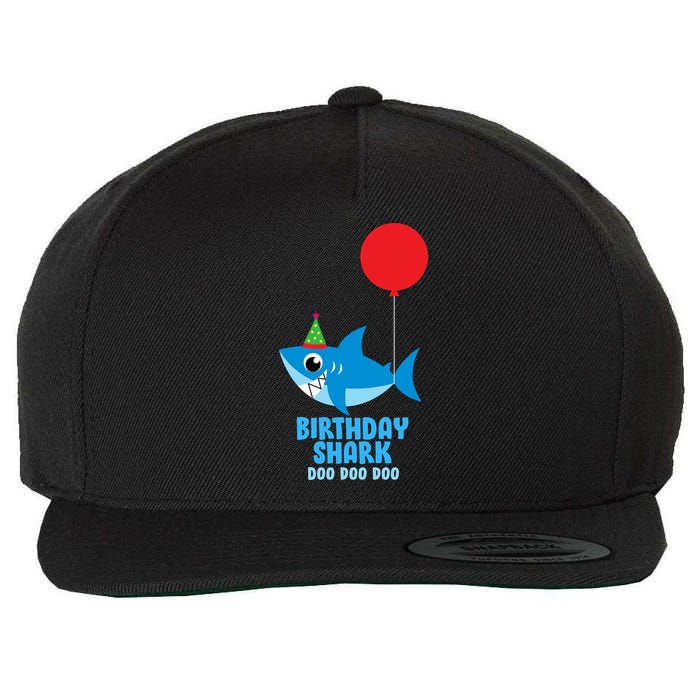 Cute Birthday Shark Doo Doo Doo  Wool Snapback Cap