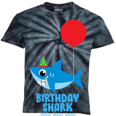 Cute Birthday Shark Doo Doo Doo  Kids Tie-Dye T-Shirt