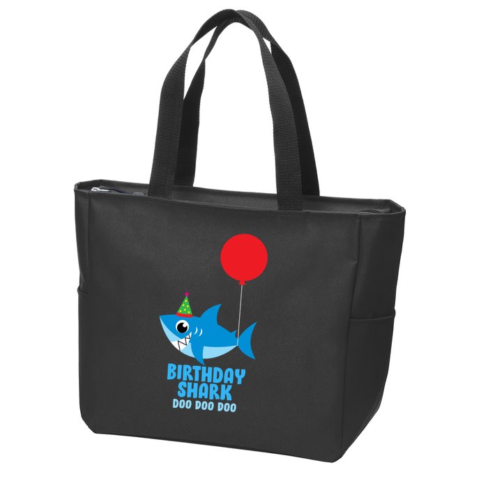 Cute Birthday Shark Doo Doo Doo  Zip Tote Bag