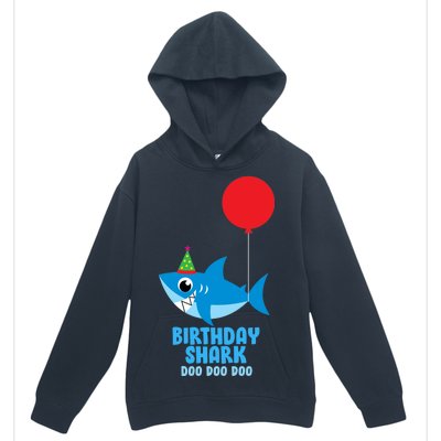 Cute Birthday Shark Doo Doo Doo  Urban Pullover Hoodie