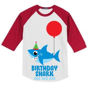 Cute Birthday Shark Doo Doo Doo  Kids Colorblock Raglan Jersey