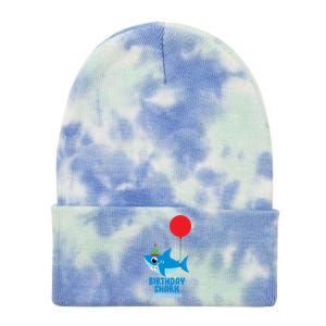 Cute Birthday Shark Doo Doo Doo  Tie Dye 12in Knit Beanie