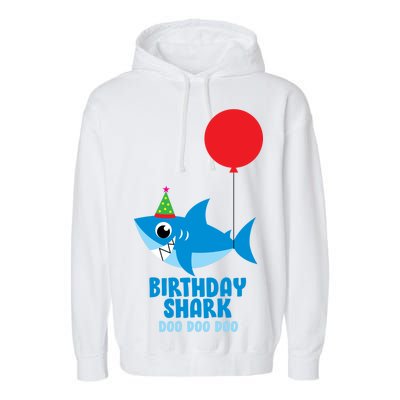 Cute Birthday Shark Doo Doo Doo  Garment-Dyed Fleece Hoodie