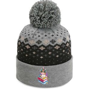 Cute Book Lover Unicorn Back to School The Baniff Cuffed Pom Beanie