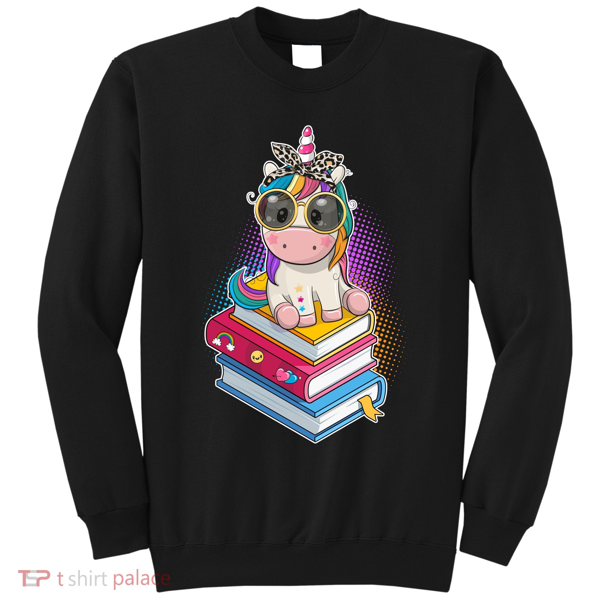 Cute Book Lover Unicorn Back to School Sweatshirt