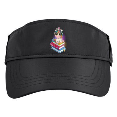 Cute Book Lover Unicorn Back to School Adult Drive Performance Visor