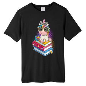 Cute Book Lover Unicorn Back to School Tall Fusion ChromaSoft Performance T-Shirt