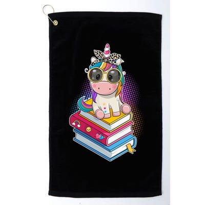 Cute Book Lover Unicorn Back to School Golf Towel