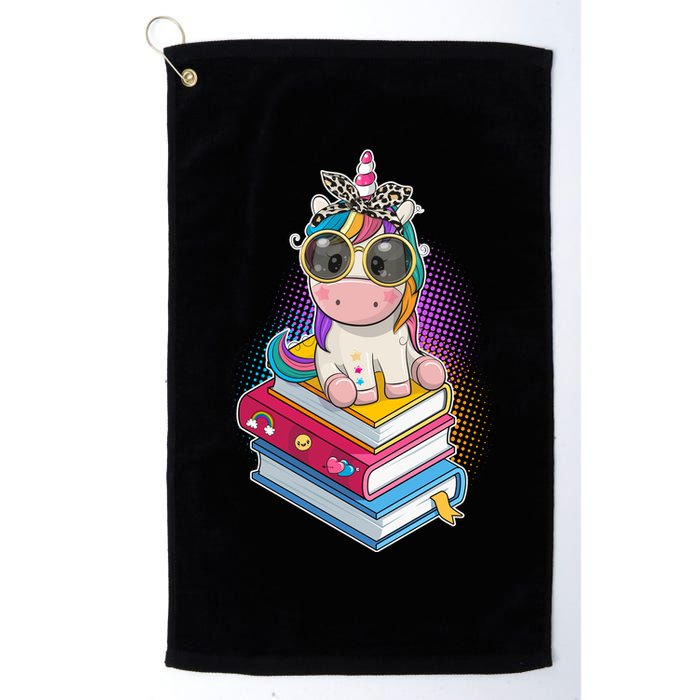 Cute Book Lover Unicorn Back to School Golf Towel