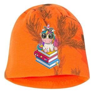 Cute Book Lover Unicorn Back to School Kati - Camo Knit Beanie