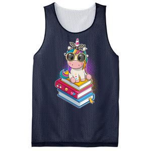 Cute Book Lover Unicorn Back to School Mesh Reversible Basketball Jersey Tank